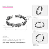 TARDOO Classic Punk Style Real Sterling Silver Ring for Women Trendy Luxury Geometric Rings Fine Jewelry for All Fingers