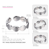 TARDOO Stylish Mix Match Genuine Silver Rings for Women 925 Sterling Silver Adjustable Cuff Ring Sets Fine Jewelry