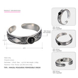 TARDOO Stylish Mix Match Genuine Silver Rings for Women 925 Sterling Silver Adjustable Cuff Ring Sets Fine Jewelry