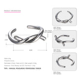 TARDOO Stylish Mix Match Genuine Silver Rings for Women 925 Sterling Silver Adjustable Cuff Ring Sets Fine Jewelry