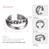 TARDOO Stylish Mix Match Genuine Silver Rings for Women 925 Sterling Silver Adjustable Cuff Ring Sets Fine Jewelry