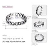 Tardoo 925 Sterling Silver Mix Match Rings for Women Classic Plants & Heart Rings Sets Fashion Punk Style Brand Fine Jewelry