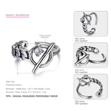 TARDOO Stylish Mix Match Genuine Silver Rings for Women 925 Sterling Silver Adjustable Cuff Ring Sets Fine Jewelry