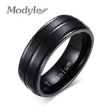 Modyle 2017 New Black Men Ring 100% Titanium Carbide Men's Jewelry Wedding Bands Classic Boyfriend Gift
