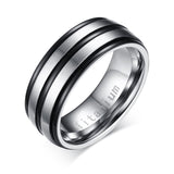 Modyle 2017 New Black Men Ring 100% Titanium Carbide Men's Jewelry Wedding Bands Classic Boyfriend Gift