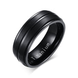 Modyle 2017 New Black Men Ring 100% Titanium Carbide Men's Jewelry Wedding Bands Classic Boyfriend Gift