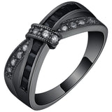 cross finger ring for lady paved cz zircon luxury hot Princess women Wedding Engagement Ring purple pink color jewelry