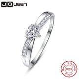 JQUEEN Infinity 925 Sterling Silver Rings Women Cross Infinity Wedding Band Engagement Ring Simple Statement Jewelry anillos 925