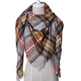 2017 Winter Brand Designer Triangle Scarf Women Shawl Cashmere Autumn Plaid Wool Scarves Blanket Wholesale Drop shipping OL082