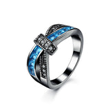 AndyChen Engagement Rings for Women "X" Square CZ Zircon Jewelry Female Wedding Rings Silver Color Bijoux Femme Bague XR011