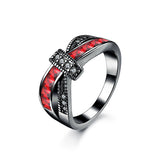 AndyChen Engagement Rings for Women "X" Square CZ Zircon Jewelry Female Wedding Rings Silver Color Bijoux Femme Bague XR011
