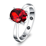 Fashion woman 925 sterling silver jewelry ruby ring and Sapphire ring health Magnetic ring