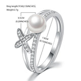 IFFURMON Fine Rings Sterling Silver 925 Ring Set Engagement Adjustable Classic Women Rings For Fingers Wedding Elegant Jewelry