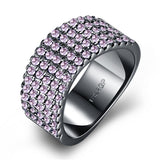 High quality fashion authentic Ladies ring authentic  fit Austrian Crystals ladies ring jewelry party preferred Anillos Anel